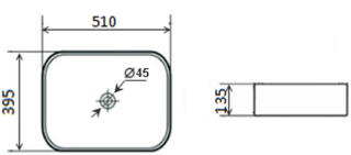 Раковина Timo SOLI ТК-305MB 51 см